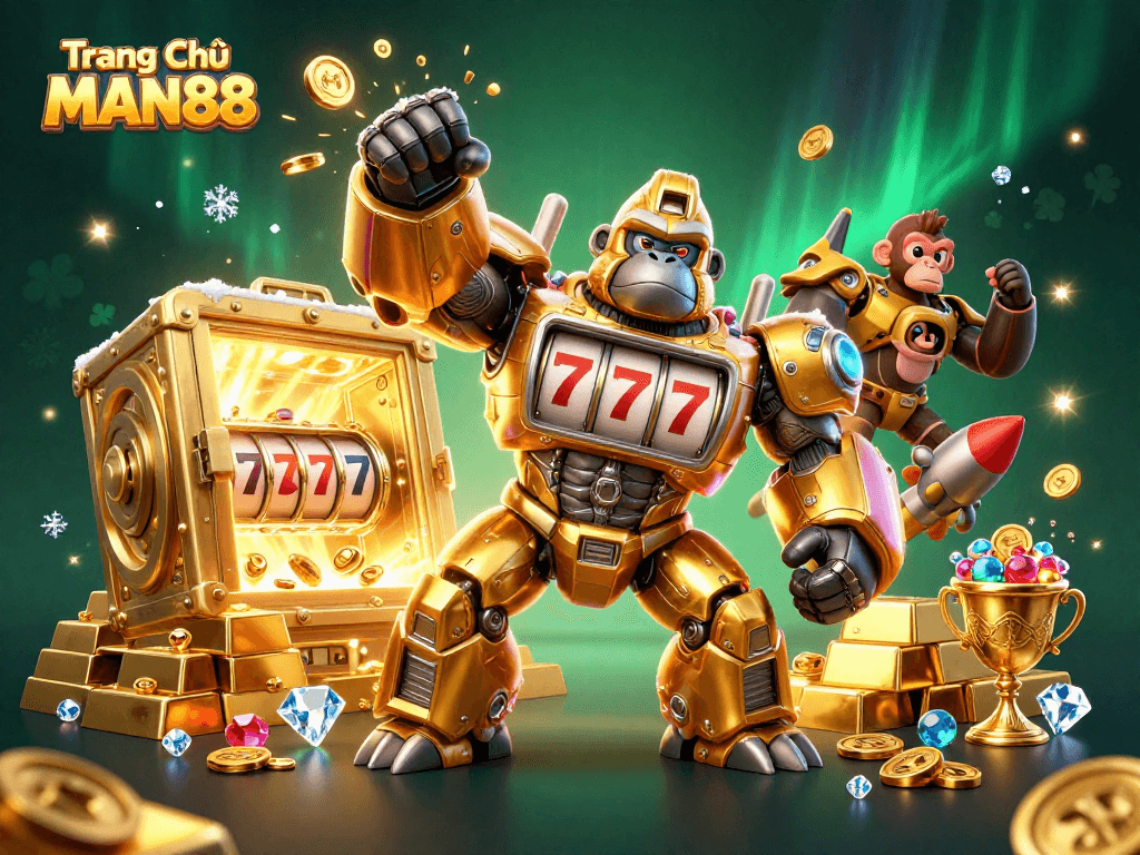 Engage with Trang Chủ MAN88's exciting gambling world filled with treasures, jackpots, and vibrant casino elements.