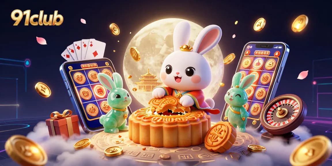 Experience the thrill of 91club's gaming world with a captivating illustration