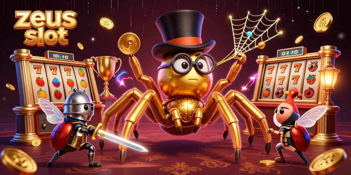 Menggoda kemenangan di zeus slot dengan jackpot bertaburan dan karakter menarik dalam ilustrasi 3D