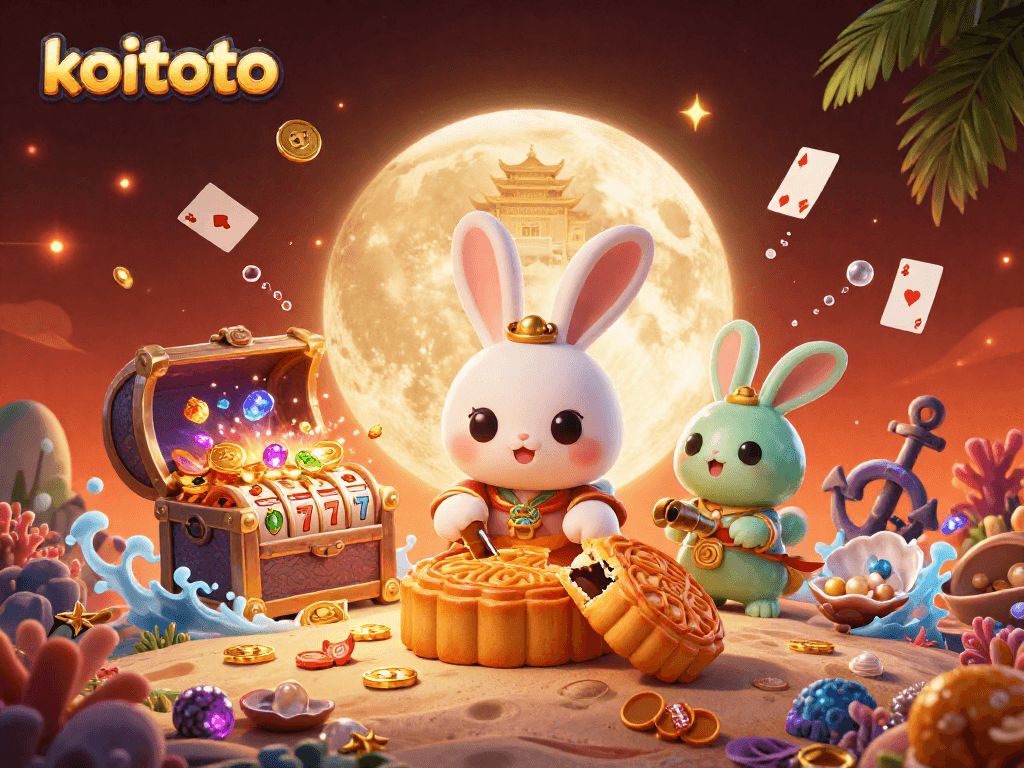 Koitoto menghadirkan simbol slot menguntungkan di ilustrasi digital 3D yang memikat.