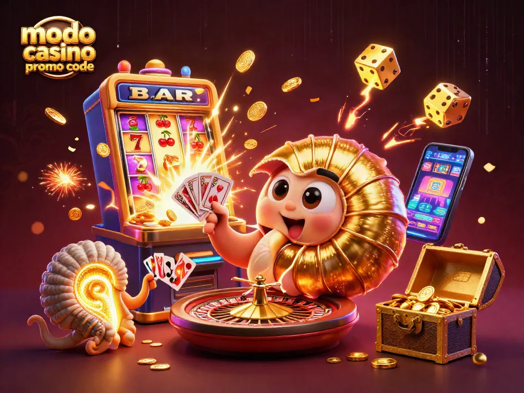 Claim winning rewards with the latest modo casino promo code in a vibrant casino scene.