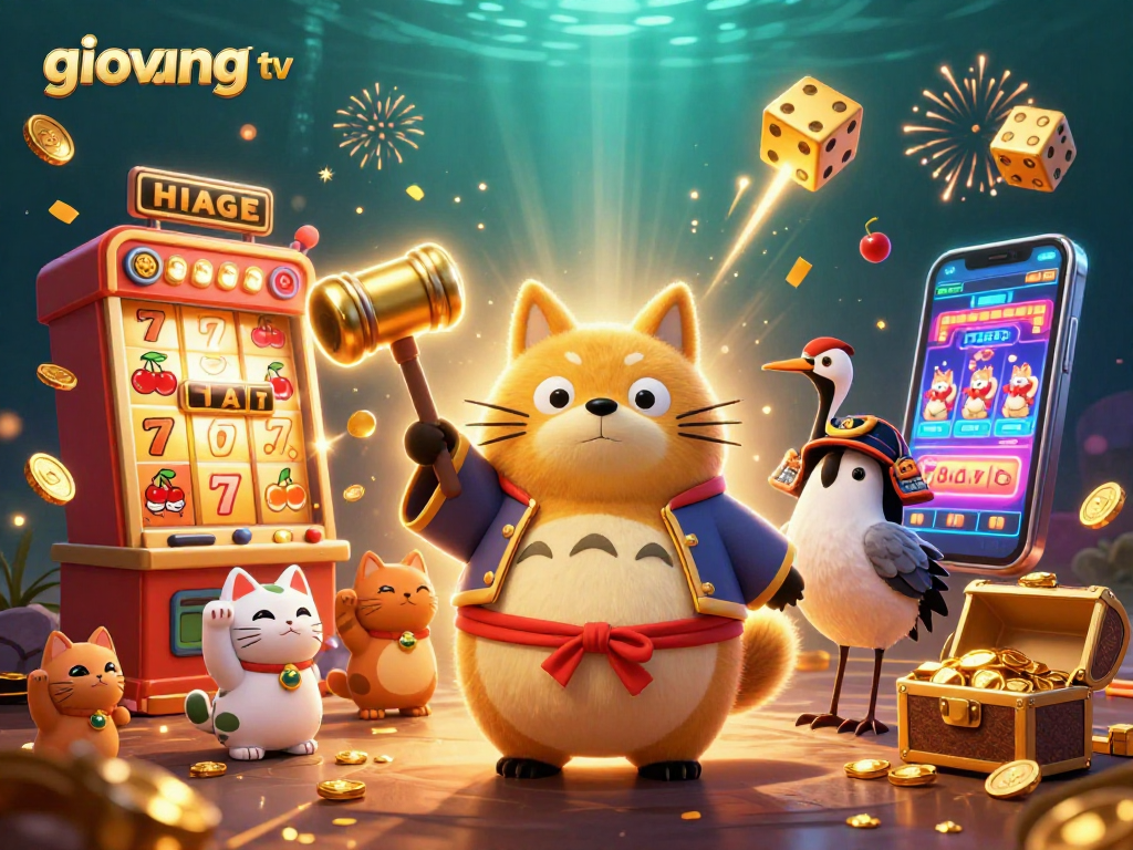 Experience the thrill of giovang tv with vibrant casino elements and adorable characters.