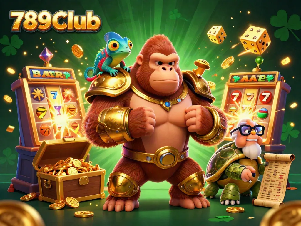 Experience the excitement of 789Club with dynamic gaming action in a 3D casino scene.
