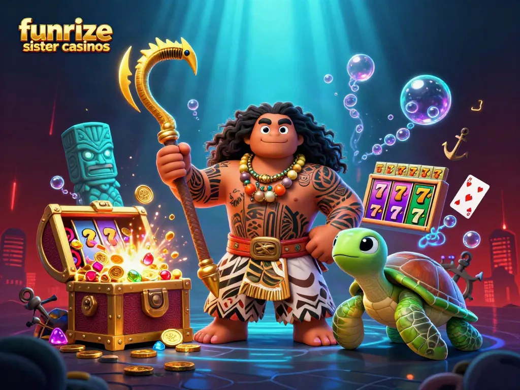 Play exciting games at funrize sister casinos featuring vibrant characters and dynamic casino elements.