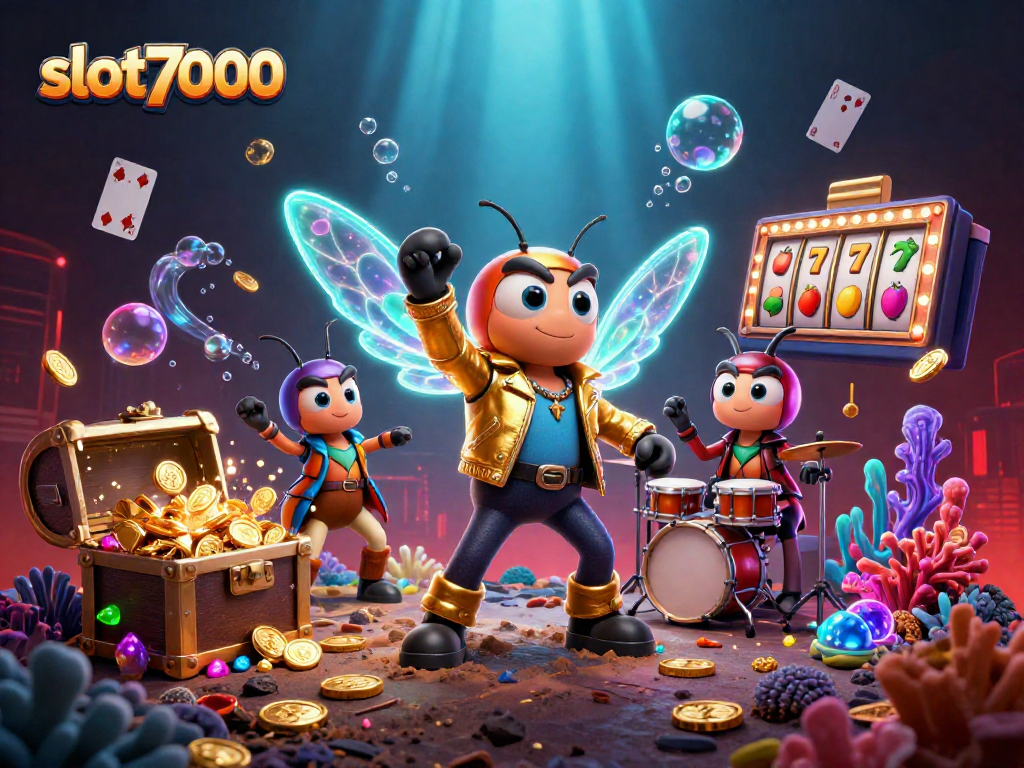 slot7000 menawarkan pengalaman bermain slot yang mendebarkan dengan karakter kartun menarik dan elemen permainan kasino.