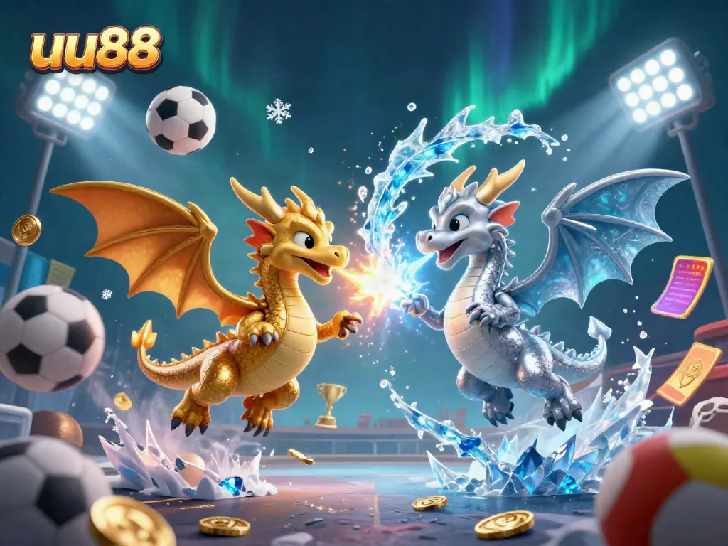 Experience the thrill of uu88 with dynamic dragons amid vibrant gambling elements.