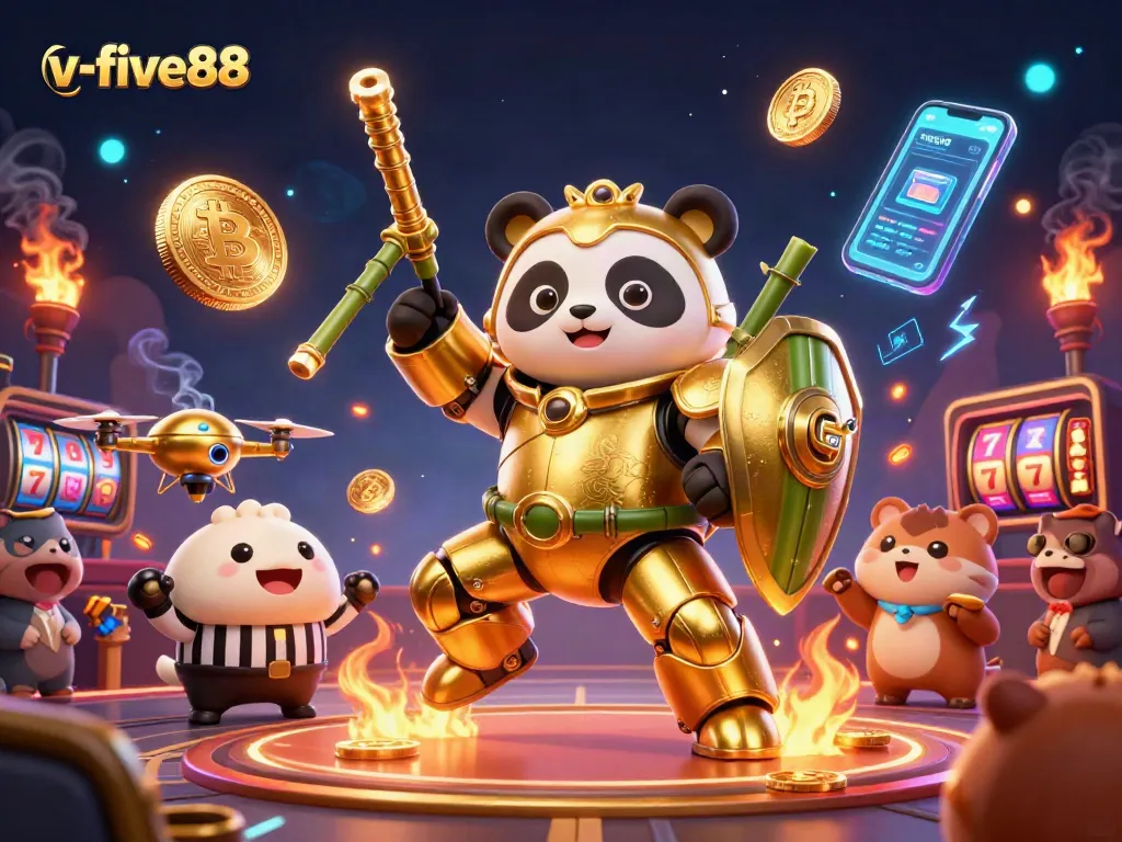 Experience exciting gameplay at v-five88 in this vibrant illustration of a winning casino scene.