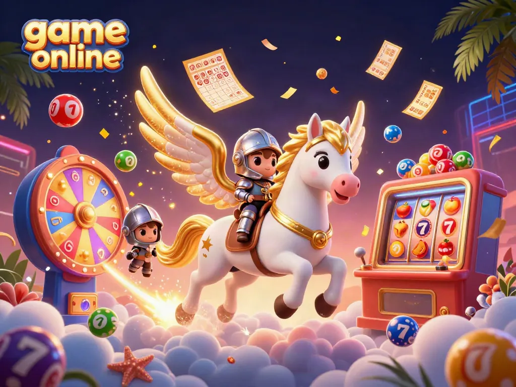 Experience epic wins while playing game online with a magical horse and knight in an exciting casino world.