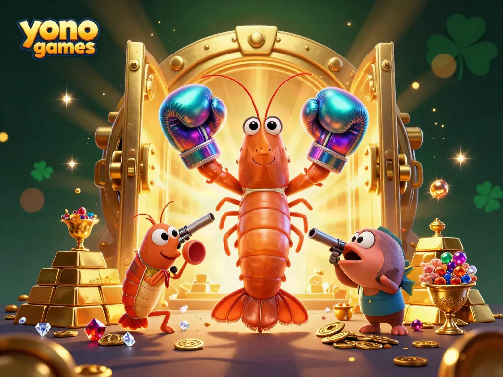 Join yono games fun with vibrant casino-themed underwater adventure featuring colorful sea creatures.