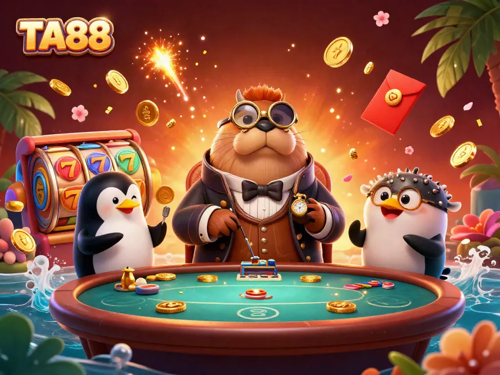 Engage with TA88's thrilling slots in a vibrant underwater poker scene.