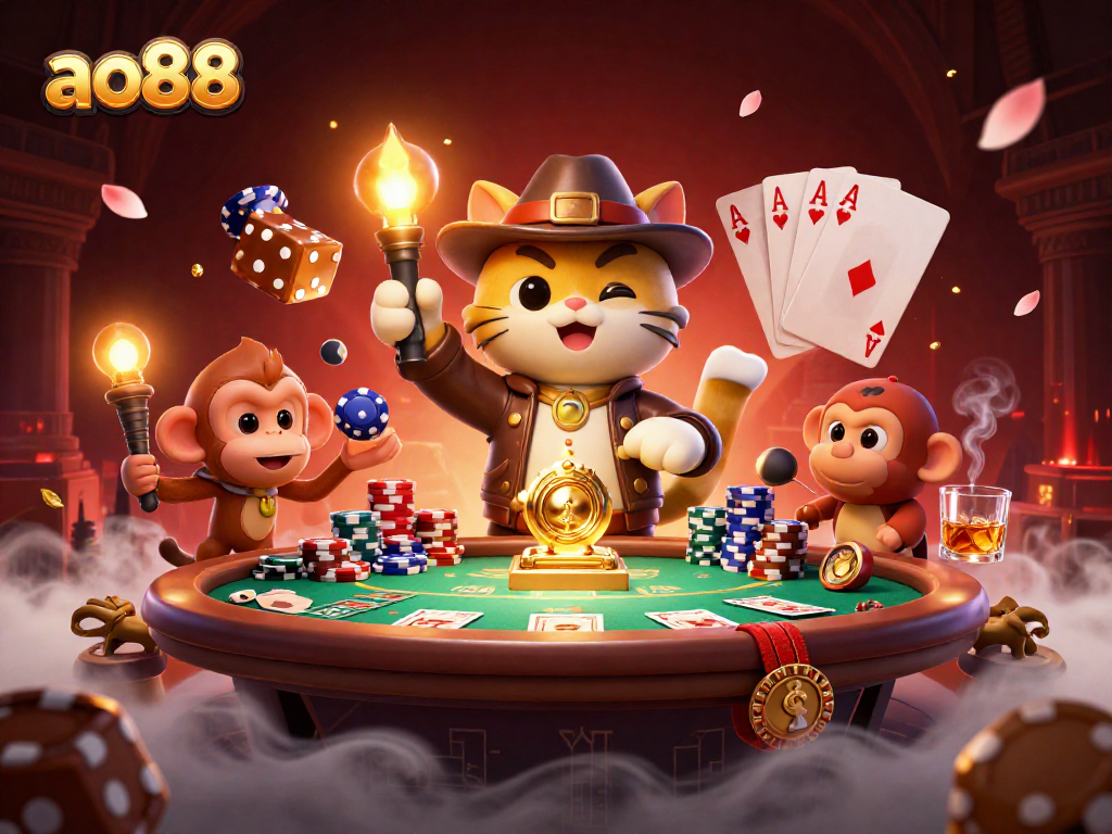 Experience exciting gaming adventures at ao88 with vibrant characters and dynamic casino elements.