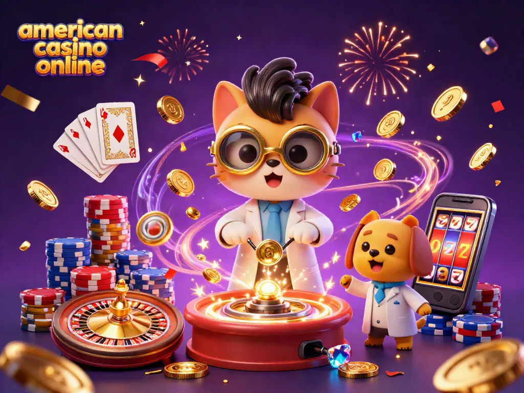 Experience thrilling gaming at american casino online featuring dynamic characters and casino elements.