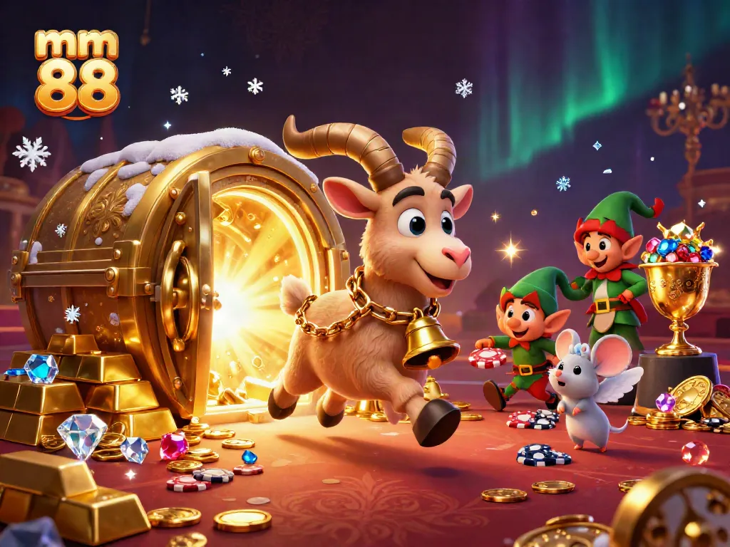 Experience the festive chaos of mm 88's lively casino with Krampus, angel mouse, and greedy gremlins.
