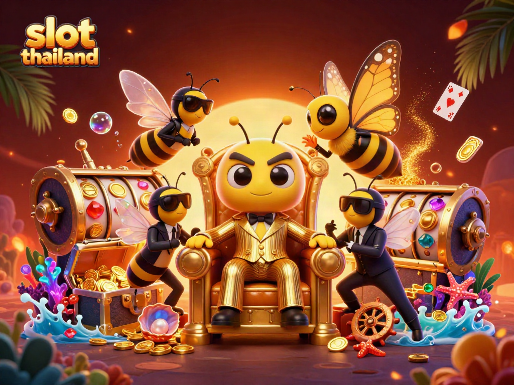 Engage with slot thailand and discover exciting games in a vibrant 3D casino scene featuring dazzling treasures.