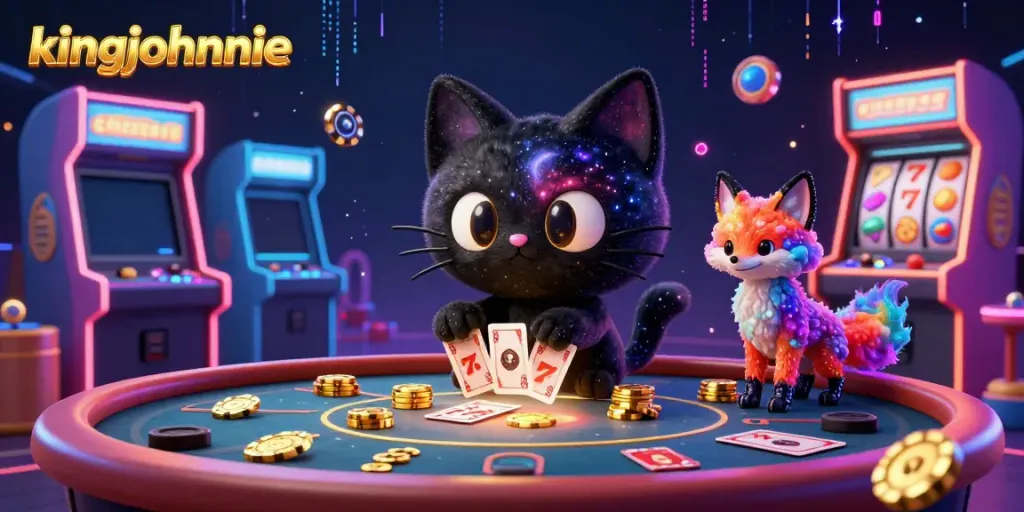 Experience thrilling gaming at King Johnnie Casino with a dazzling cosmic scene.