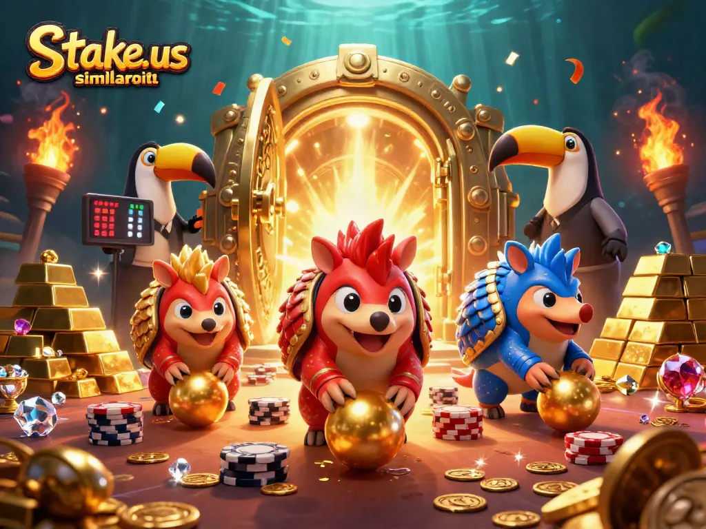 Experience thrilling gameplay with pangolins in armor, exploring stake.us similar sites.