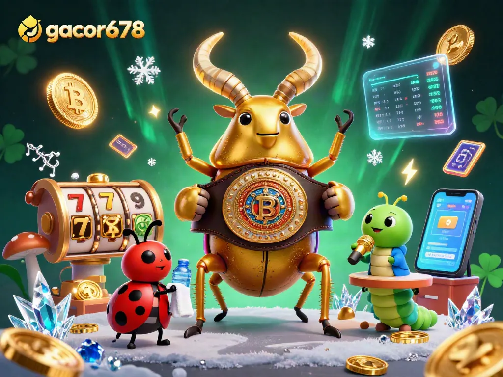Spin to win with gacor678's vibrant slot adventure featuring epic characters and crypto elements.