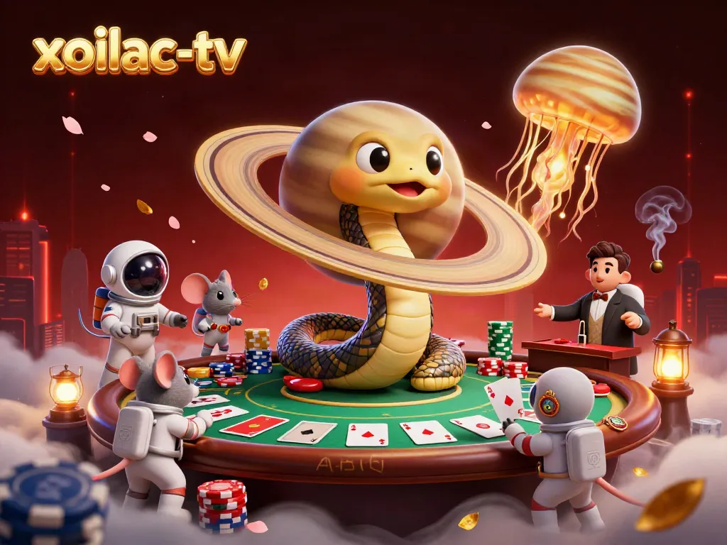 Experience exciting betting moments with xoilac-tv's stunning cosmic gambling scene, featuring vibrant characters and rich details.