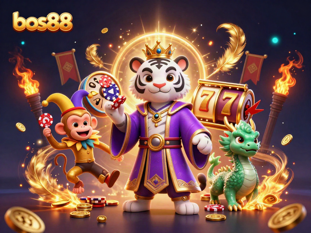bos88 menghadirkan slot seru dengan harapan jackpot dalam ilustrasi kasino yang menarik