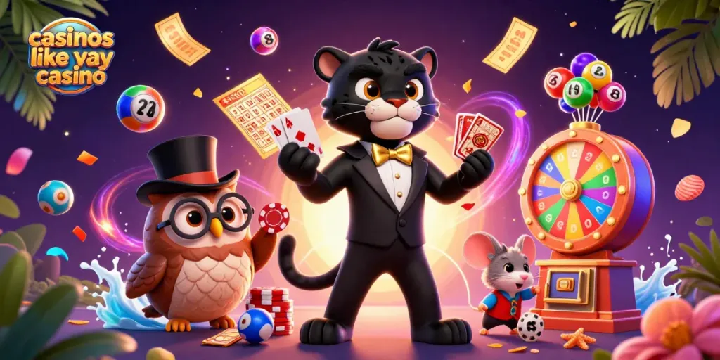 Experience thrilling games with casinos like yay casino in this vibrant and detailed 3D scene.