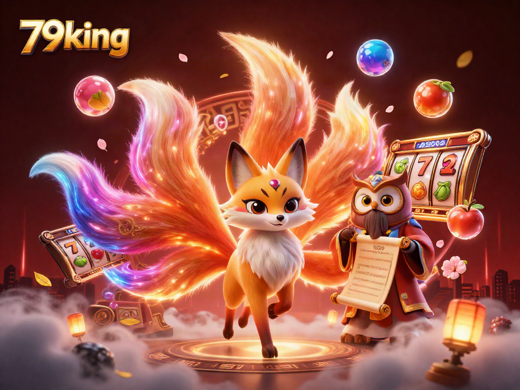Experience thrilling slots action with 79king as a vibrant nine-tailed fox spirit and wise owl guide the way.